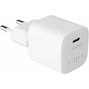 FIXED síťová nabíječka Mini s USB-C, PD, 20W, bílá - FIXC20M-C-WH