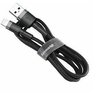 Baseus nabíjecí / datový kabel Cafule USB-A - Lightning, 2,4A, 0.5m, šedá/černá - CALKLF-AG1