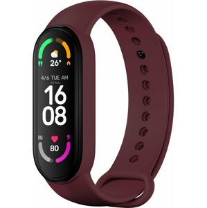 RhinoTech řemínek pro Xiaomi Mi band 6, vínově červená - RTACC057