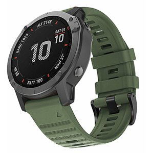 RhinoTech silikonový outdoor řemínek pro Garmin QuickFit, 22mm, tmavě zelená - RTSS-017-NG