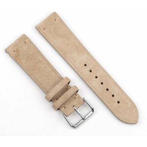 RhinoTech univerzální řemínek Genuine Suede Leather Quick Release 18mm, béžová - RTPS-008-BE