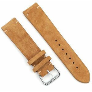 RhinoTech univerzální řemínek Genuine Suede Leather Quick Release 22mm, hnědá - RTPS-013-BN