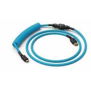 Glorious Coiled Cable, USB-C/USB-A, 1,37m, Electric Blue - GLO-CBL-COIL-EB