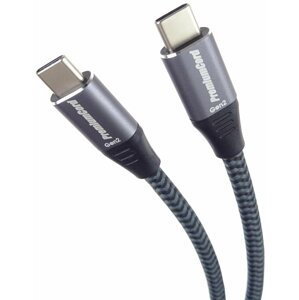 PremiumCord kabel USB-C, USB 3.2 gen. 2, 3A, 60W, 20Gbit/s, opletený, 2m - ku31cr2