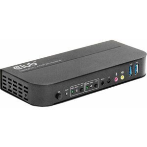 Club3D síťový přepínač - Switch, DP/HDMI KVM Switch - Dual DP 4K@60Hz - CSV-7210