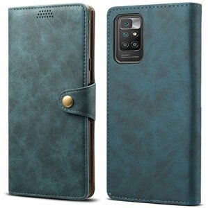 Lenuo Leather flipové pouzdro pro Xiaomi Redmi 10, modrá - 348083