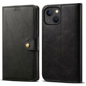 Lenuo Leather flipové pouzdro pro Apple iPhone 13, černá - 348115