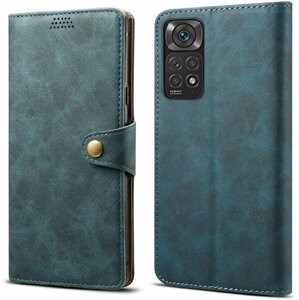 Lenuo Leather flipové pouzdro pro Xiaomi Redmi Note 11/11S, modrá - 348259