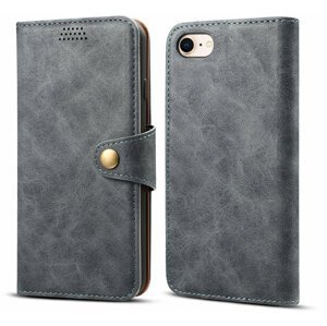 Lenuo Leather flipové pouzdro pro Apple iPhone SE 2020/8/7, šedá - 470517