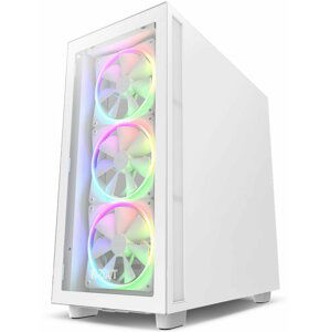 NZXT H7 Elite, 4x120mm (3xRGB), USB-C, okno, bílá - CM-H71EW-01