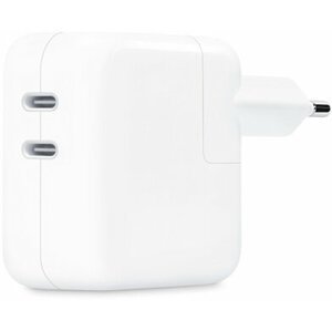 Apple napájecí adaptér USB-C, dvouportový, 35W, bílá - MNWP3ZM/A