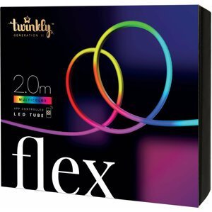 Twinkly FLEX, LED ohebná trubice, 200LED, RGB, délka 2m, bílý, BT+WiFi, Gen II, IP20 vnitřní - TWFL200STW-WEU