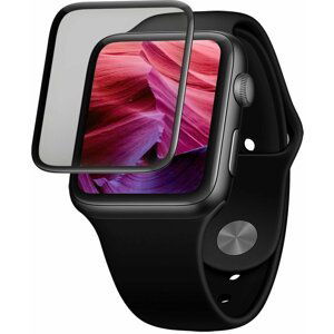 FIXED ochranné sklo 3D Full-Cover pro Apple Watch 45mm s aplikátorem, černé - FIXG3DW-818-BK