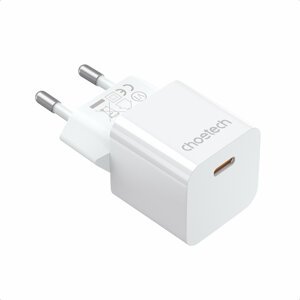 Choetech síťová nabíječka PD5010, USB-C, PD, 20W, bílá - PD5010-EU-WH