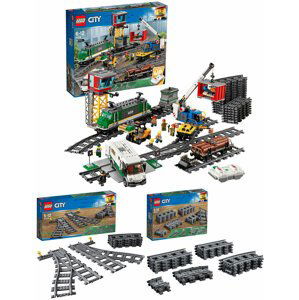 Extra výhodný balíček LEGO® City - Koleje 60205, Výhybky 60238, Nákladní vlak 60198 - 60205/60238/60198