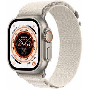 Apple Watch Ultra, 49mm, Cellular, Titanium, Starlight Alpine Loop - Small - MQFQ3CS/A