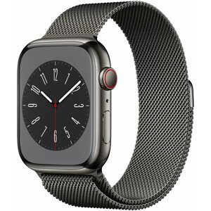 Apple Watch Series 8, Cellular, 41mm, Graphite Stainless Steel, Graphite Milanese Loop - MNJM3CS/A
