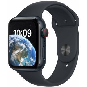 Apple Watch SE 2022,Cellular, 44mm, Midnight, Midnight Sport Band - MNPY3CS/A