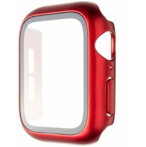 FIXED ochranné pouzdro Pure+ s temperovaným sklem pro Apple Watch 45mm, červená - FIXPUW+-818-RD
