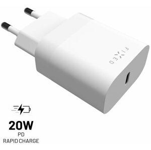 FIXED síťová nabíječka s USB-C, PD, 20W, bílá - FIXC20N-C-WH