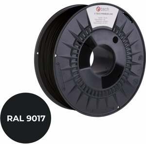 C-TECH PREMIUM LINE tisková struna (filament), PA6, 1,75mm, 1kg, dopravní černá - 3DF-P-PA61.75-9017