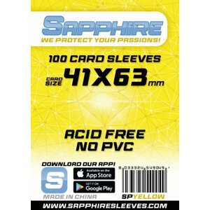 Ochranné obaly na karty SapphireSleeves - Yellow, mini, 100ks (41x63) - S015