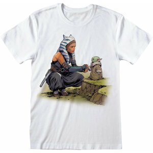 Tričko Star Wars: The Mandalorian - Ahsoka with Grogu (M) - 05056463478226