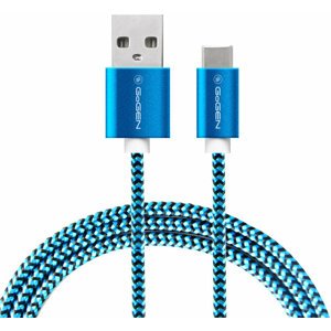 GoGEN kabel USB-A - USB-C, opletený, 1m, modrá - GOGUSBAC100MM26