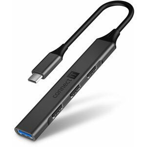 CONNECT IT USB-C hub, 1xUSB-A 3.0, 3xUSB-A 2.0, externí, černá - CHU-5050-AN