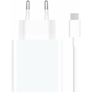 Xiaomi síťová nabíječka, 33W, bílá + USB-C kabel, 1m, bílá - 40039