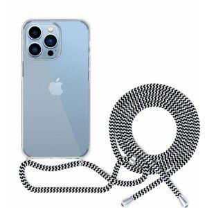 EPICO zadní kryt se šňůrkou pro Apple iPhone 13 mini, transparentní / černo-bílá - 60210101000021