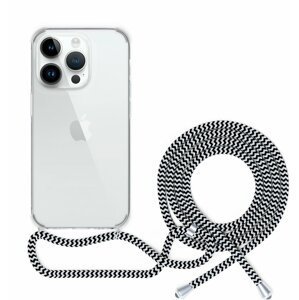 EPICO zadní kryt se šňůrkou pro Apple iPhone 14 Pro, transparentní / černo-bílá - 69310101000021