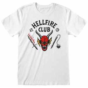 Tričko Stranger Things - Hellfire club, bílé (L) - STR04725TSWLL