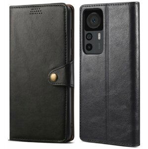 Lenuo Leather flipové pouzdro pro Xiaomi 12T/12T Pro, černá - 348369