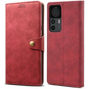 Lenuo Leather flipové pouzdro pro Xiaomi 12T/12T Pro, červená - 348370