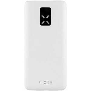 FIXED powerbanka Zen 20 s LCD displejem, PD 20W, 20000 mAh, bílá - FIXZEN-20-WH