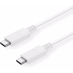 C-TECH kabel USB-C 3.2, M/M, 20Gbps, PD 100W, 1m. bílá - CB-USB32-10W