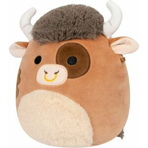 Plyšák Squishmallows Hnědý strakatý býk - Shep, 30 cm - SQCR02407