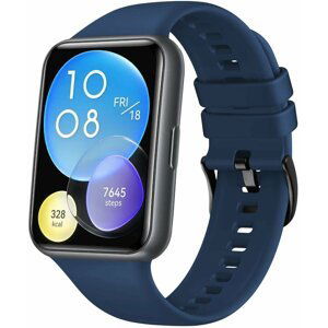 FIXED silikonový řemínek pro Huawei Watch FIT 2, modrá - FIXSSTB-1055-BL