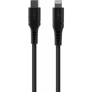 FIXED nabíjecí a datový kabel Liquid silicone USB-C - Lightning, MFi, PD, 2m, černá - FIXDLS-CL2-BK