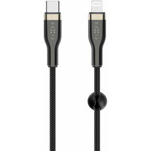 FIXED nabíjecí a datový kabel USB-C - Lightning, MFi, PD, opletený, 0.5m, černá - FIXDB-CL05-BK