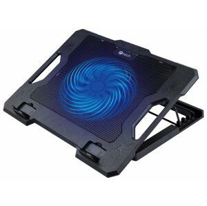 C-TECH chladící podložka CLP-S100, 17", 1x 140mm, 2x USB, modré podsvícení - CLP-S100