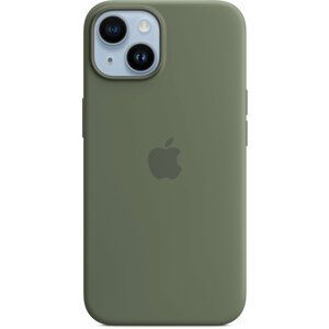 Apple Silikonový kryt s MagSafe pro iPhone 14, olivová - MQU83ZM/A