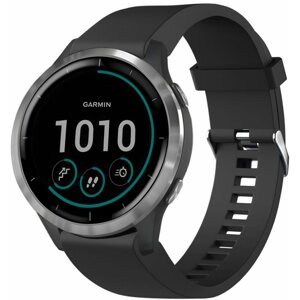 FIXED silikonový řemínek pro Garmin QuickFit 20mm, černá - FIXSST-QF20MM-BK