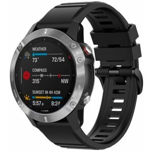 FIXED silikonový řemínek pro Garmin QuickFit 22mm, černá - FIXSST-QF22MM-BK