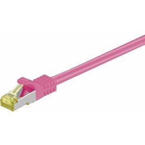 MicroConnect patch kabel S/FTP, RJ45, Cat7, 1m, růžová - SFTP701PI