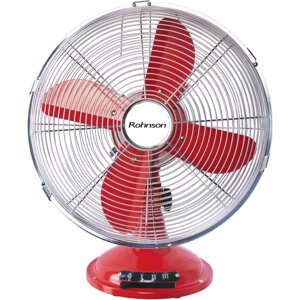 Rohnson R-864 kovový stolní ventilátor 30 cm, červená - R-864