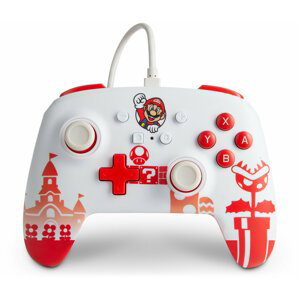 PowerA Enhanced Wired Controller, Mario Red/White (SWITCH) - 1519186-02