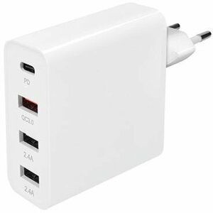 Solight síťová nabíječka, 3x USB-A, USB-C, QC, PD, 48W, bílá - DC80