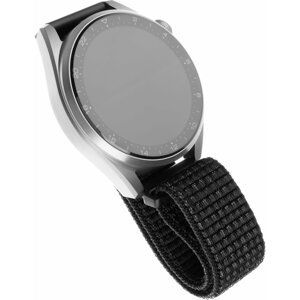 FIXED nylonový řemínek s Quick Release 20mm pro smartwatch, černá - FIXNST-20MM-REBK